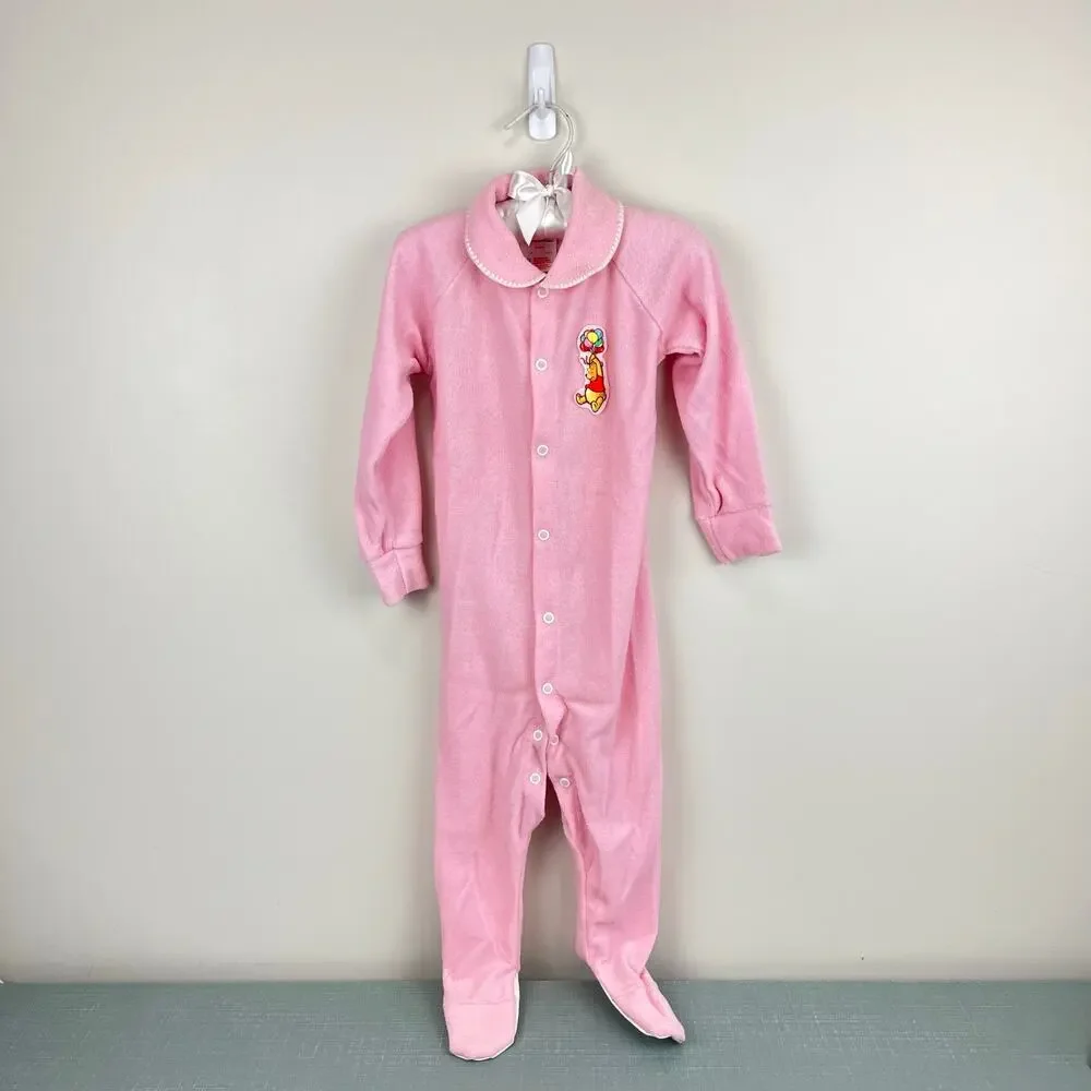 Vintage Winnie the Pooh Footie Pajama Sleeper XL 30 Months